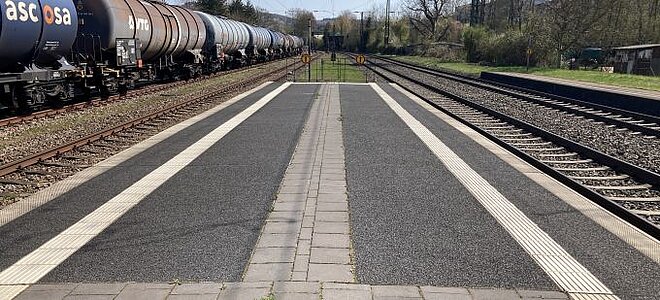 Bild Systembahnsteig Verlängerung in Wilferdingen-Singen