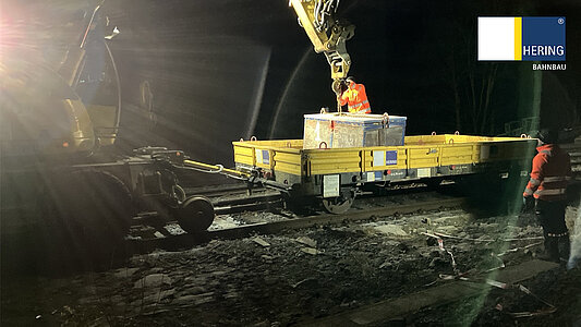 Bahnbau-Baustelle Obere Lahn