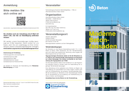 Flyer Betonfassaden Eschweiler