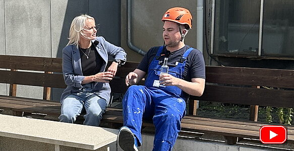 Lukas von Radio Siegen im Gespräch mit Michelle