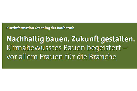 RKW-Kurzinfo "Greening der Bauberufe" mit Interview Annette Hering