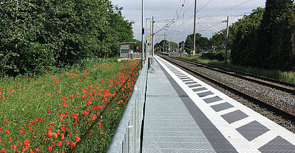 Temporärer Bahnsteig