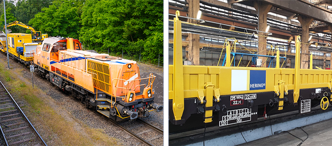 Logistikleistung Bahnbaubaustelle | RENS-Wagen