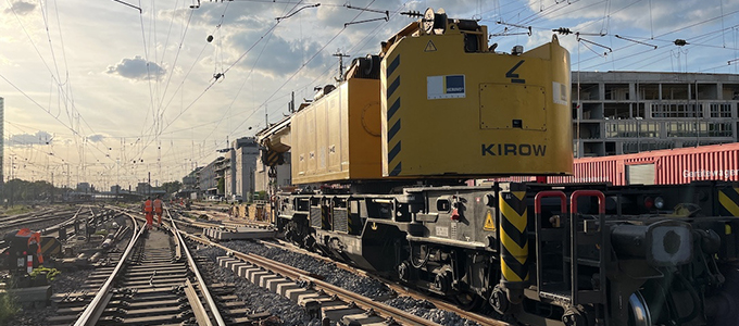 Gleisbauarbeiten am Hauptbahnhof Mannheim