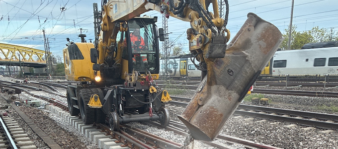 Gleisbau am Hauptbahnhof Mannheim