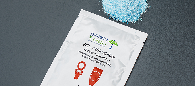 Wc-/Urinal-Gel als Pulver