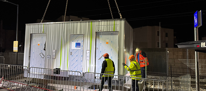 Montage einer WC-Anlage in Rekordzeit