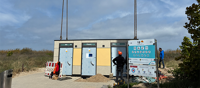 WC-Anlage montiert 