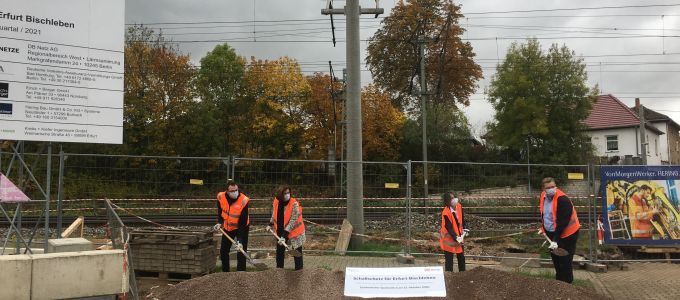 Spatenstich in Erfurt-Bischleben